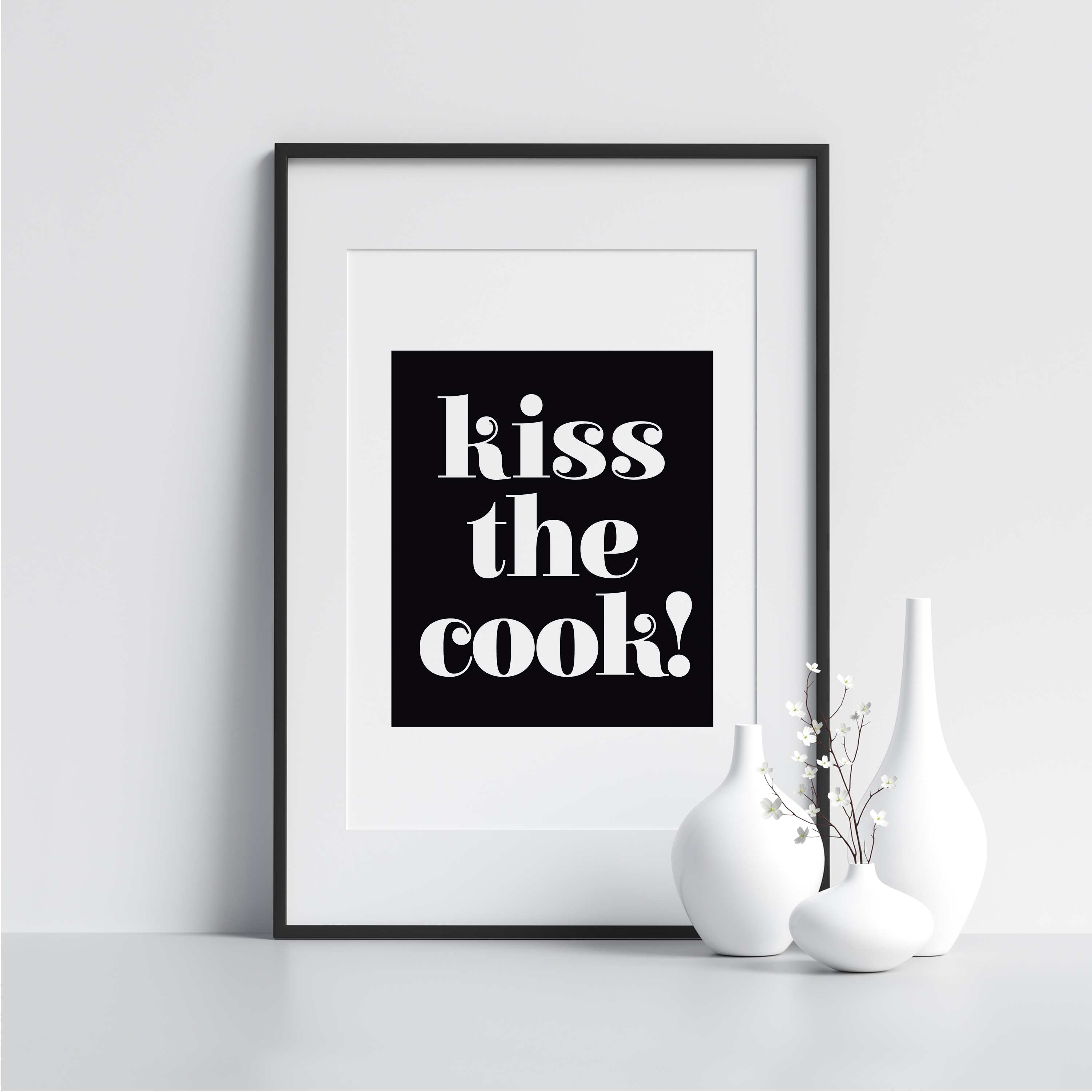 Kiss The Cook House Print Cooking Dcor Large Poster Kitchen Decor Prints Ebay