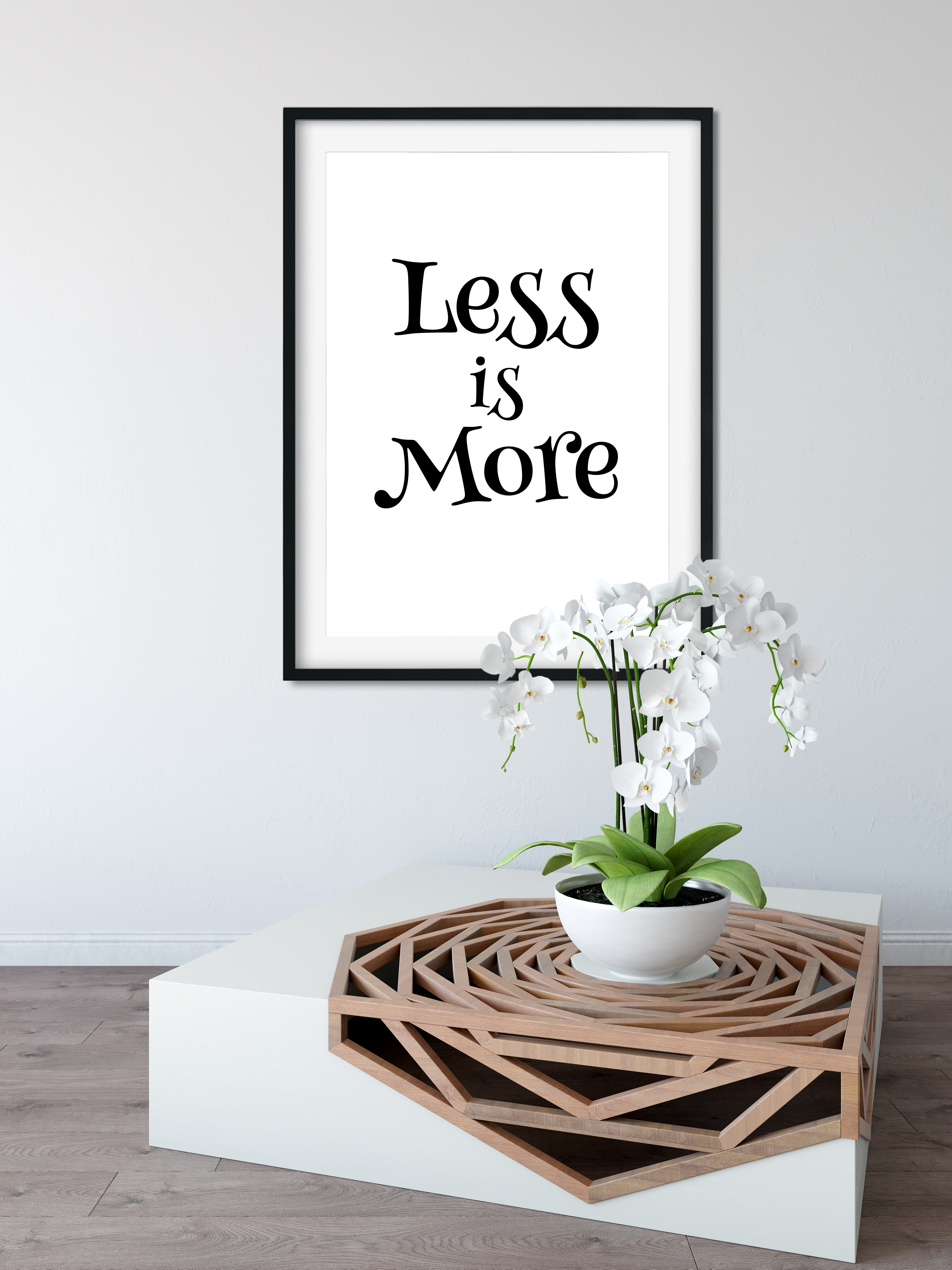 less is more poster positive life inspirational print a3